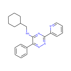 c1ccc(-c2nnc(-c3ccccn3)nc2NCC2CCCCC2)cc1 ZINC000095570606