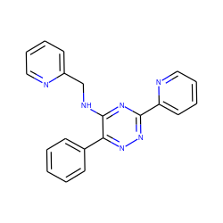 c1ccc(-c2nnc(-c3ccccn3)nc2NCc2ccccn2)cc1 ZINC000095570083