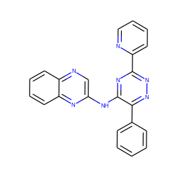 c1ccc(-c2nnc(-c3ccccn3)nc2Nc2cnc3ccccc3n2)cc1 ZINC000095566853