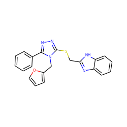 c1ccc(-c2nnc(SCc3nc4ccccc4[nH]3)n2Cc2ccco2)cc1 ZINC000006315825