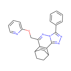 c1ccc(-c2nnc3c4c(c(COc5ccccn5)nn23)C2CCC4CC2)cc1 ZINC000013610320