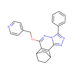 c1ccc(-c2nnc3c4c(c(OCc5ccncc5)nn23)C2CCC4CC2)cc1 ZINC000013610229