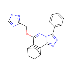 c1ccc(-c2nnc3c4c(c(OCc5nc[nH]n5)nn23)C2CCC4CC2)cc1 ZINC000013610459