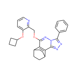 c1ccc(-c2nnc3c4c(c(OCc5ncccc5OC5CCC5)nn23)C2CCC4CC2)cc1 ZINC000013610271