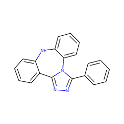 c1ccc(-c2nnc3n2-c2ccccc2Nc2ccccc2-3)cc1 ZINC000096173951