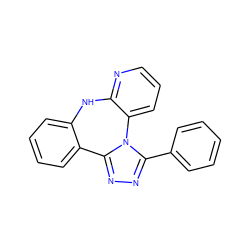 c1ccc(-c2nnc3n2-c2cccnc2Nc2ccccc2-3)cc1 ZINC000096173932
