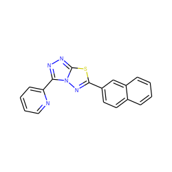 c1ccc(-c2nnc3sc(-c4ccc5ccccc5c4)nn23)nc1 ZINC000010312392