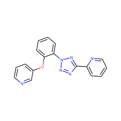 c1ccc(-c2nnn(-c3ccccc3Oc3cccnc3)n2)nc1 ZINC000028396514