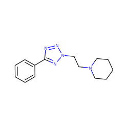 c1ccc(-c2nnn(CCN3CCCCC3)n2)cc1 ZINC000001669986