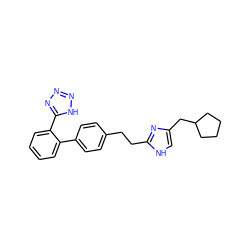 c1ccc(-c2nnn[nH]2)c(-c2ccc(CCc3nc(CC4CCCC4)c[nH]3)cc2)c1 ZINC000049089521