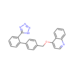 c1ccc(-c2nnn[nH]2)c(-c2ccc(COc3ccnc4ccccc34)cc2)c1 ZINC000013728635