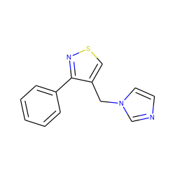 c1ccc(-c2nscc2Cn2ccnc2)cc1 ZINC001772652580