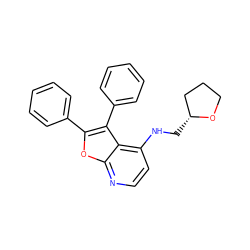 c1ccc(-c2oc3nccc(NC[C@@H]4CCCO4)c3c2-c2ccccc2)cc1 ZINC000014965360