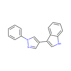 c1ccc(-n2cc(-c3c[nH]c4ccccc34)cn2)cc1 ZINC000084596628