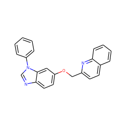 c1ccc(-n2cnc3ccc(OCc4ccc5ccccc5n4)cc32)cc1 ZINC000103247856