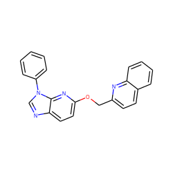 c1ccc(-n2cnc3ccc(OCc4ccc5ccccc5n4)nc32)cc1 ZINC000103247865