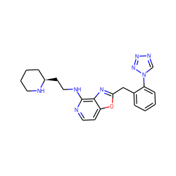 c1ccc(-n2cnnn2)c(Cc2nc3c(NCC[C@@H]4CCCCN4)nccc3o2)c1 ZINC000028526015