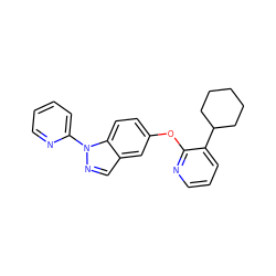 c1ccc(-n2ncc3cc(Oc4ncccc4C4CCCCC4)ccc32)nc1 ZINC000169703161