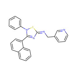 c1ccc(-n2s/c(=N/Cc3cccnc3)nc2-c2cccc3ccccc23)cc1 ZINC000101506367