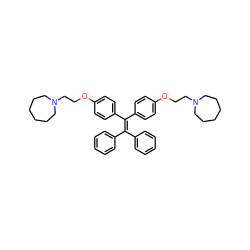 c1ccc(C(=C(c2ccc(OCCN3CCCCCC3)cc2)c2ccc(OCCN3CCCCCC3)cc2)c2ccccc2)cc1 ZINC000103230570