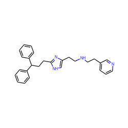 c1ccc(C(CCc2nc(CCNCCc3cccnc3)c[nH]2)c2ccccc2)cc1 ZINC000013530327