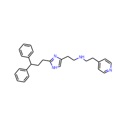 c1ccc(C(CCc2nc(CCNCCc3ccncc3)c[nH]2)c2ccccc2)cc1 ZINC000013530339