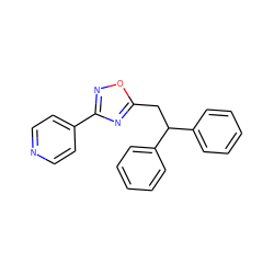 c1ccc(C(Cc2nc(-c3ccncc3)no2)c2ccccc2)cc1 ZINC000000204121