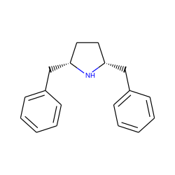 c1ccc(C[C@@H]2CC[C@H](Cc3ccccc3)N2)cc1 ZINC000045285599