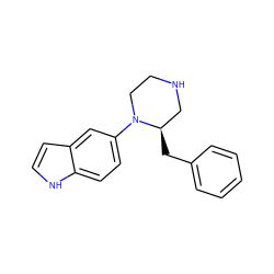 c1ccc(C[C@@H]2CNCCN2c2ccc3[nH]ccc3c2)cc1 ZINC000053314229