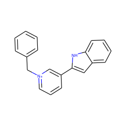 c1ccc(C[n+]2cccc(-c3cc4ccccc4[nH]3)c2)cc1 ZINC000001708656