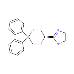 c1ccc(C2(c3ccccc3)CO[C@H](C3=NCCN3)CO2)cc1 ZINC000073297094