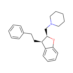 c1ccc(CC[C@@H]2c3ccccc3O[C@@H]2CN2CCCCC2)cc1 ZINC000040585329