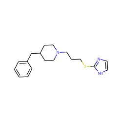 c1ccc(CC2CCN(CCCSc3ncc[nH]3)CC2)cc1 ZINC000027619806