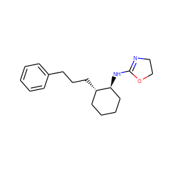 c1ccc(CCC[C@H]2CCCC[C@@H]2NC2=NCCO2)cc1 ZINC000013807969