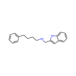 c1ccc(CCCCNCc2cc3ccccc3[nH]2)cc1 ZINC000040860329