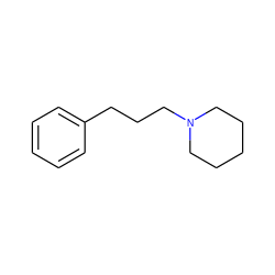 c1ccc(CCCN2CCCCC2)cc1 ZINC000013586928