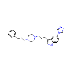 c1ccc(CCCN2CCN(CCCc3c[nH]c4ccc(-n5cnnc5)cc34)CC2)cc1 ZINC000022939185