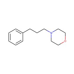 c1ccc(CCCN2CCOCC2)cc1 ZINC000023281472