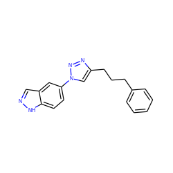 c1ccc(CCCc2cn(-c3ccc4[nH]ncc4c3)nn2)cc1 ZINC000066074513