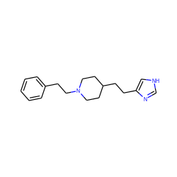 c1ccc(CCN2CCC(CCc3c[nH]cn3)CC2)cc1 ZINC000013612873