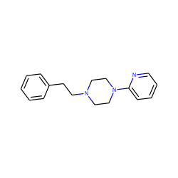 c1ccc(CCN2CCN(c3ccccn3)CC2)cc1 ZINC000013586927