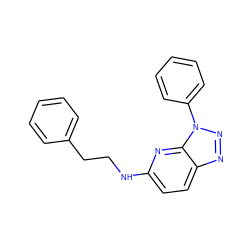 c1ccc(CCNc2ccc3nnn(-c4ccccc4)c3n2)cc1 ZINC000073280677