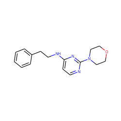 c1ccc(CCNc2ccnc(N3CCOCC3)n2)cc1 ZINC000049113207