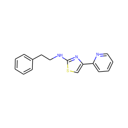 c1ccc(CCNc2nc(-c3ccccn3)cs2)cc1 ZINC000000613589