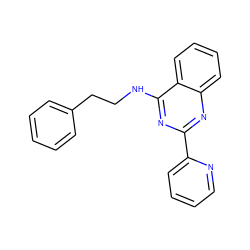 c1ccc(CCNc2nc(-c3ccccn3)nc3ccccc23)cc1 ZINC000000532702