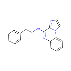 c1ccc(CCNc2nc3ccccc3n3ccnc23)cc1 ZINC000001499728