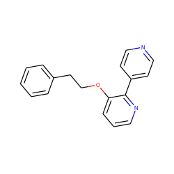 c1ccc(CCOc2cccnc2-c2ccncc2)cc1 ZINC000299862480