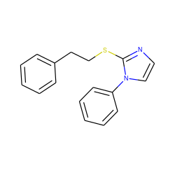 c1ccc(CCSc2nccn2-c2ccccc2)cc1 ZINC000001389978