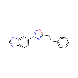 c1ccc(CCc2nc(-c3ccc4nc[nH]c4c3)no2)cc1 ZINC000096283015