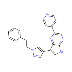 c1ccc(CCn2cc(-c3c[nH]c4ncc(-c5ccncc5)nc34)cn2)cc1 ZINC000473150874